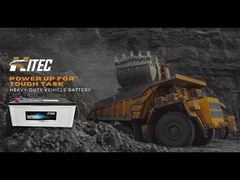 O primeiro grupo de bateria resistente do caminhão de Hitec em Indonésia